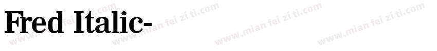 Fred Italic字体转换